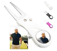 ibera gifts - Fourche de Golf avec marqueur de Balle de Golf magnétique, personnalisée avec Photo - Pliable relève Pitch Fourchette