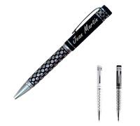 ibera gifts - Pierre Cardin Stylo Personnalisé avec Prénom | Stylo à Bille Personnalisable | Gravure Laser Durable - (Noir Grand)
