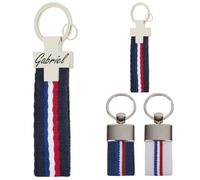 ibera gifts - Porte Clef Personnalisable en Acier Inoxydable aux Couleurs du Drapeau Français | Porte Clé Personnalisé Gravé avec Sac Cadeau pour Homme, Femme ou Couple (Croix bleue)