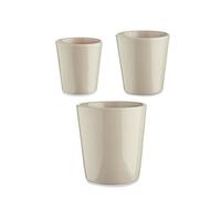 Ibergarden Set de Pots Ø 14 cm Ø 22 cm Ø 17 cm Conique 3 Pièces Gris