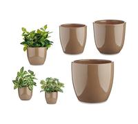 Ibergarden Set de pots en terre cuite brune (3 pièces) (22,5 x 18,5 x 22,5 cm)