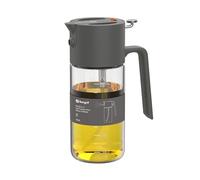 Ibergrif 2-en-1 Vaporiser et Verser Pulvérisateur d'huile 500ml - Spray Huile Cuisine avec Interrupteur, Verre Borosilicate, Anti-goutte pour Air Fryer, Gris, M530