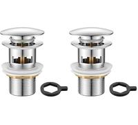 Ibergrif Bonde de Lavabo avec Trop-Plein - Bouchon Clic-Clac Universel 1" 1/4 pour Lavabo Salle de Bain - Finition Chromée Durable, M20502