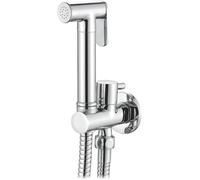 Ibergrif, Douche Toilette Encastré Kit Avec Flexible, Support, Douchette, Chromé, Argent