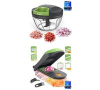 Ibergrif Hachoir Manuel & Coupe Legumes Multifonctions Sans BPA, pour Hacher Ingrédients, les Légumes et les Fruits