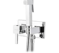 Ibergrif - Kit Douchette WC Encastré avec Flexible, Support, Douche, Eau Chaude et Froide, Chromé