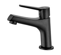 Ibergrif M11026B Arial, Mitigeur de Lavabo, Robinet de Salle de Bains Monocommande, Noir