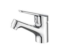 Ibergrif M11050 Robinet Lavabo Salle de Bain Bas Laiton Chromé | Mitigeur compact, eau chaude/froide, cartouche céramique, aérateur, G3/8, 2 flexibles 40 cm, hauteur sous bec 60 mm
