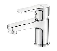 Ibergrif Mitigeur Lavabo Salle de Bain en Laiton Chromé, Bec Réglable, Monocommande, Cartouche Céramique Anti-Fuite, Raccord Universel G3/8, Installation Facile, Eau Chaude et Froide