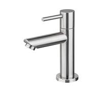 Ibergrif M18103 Mitigeur de lavabo à eau froide, mitigeur monocommande pour lavabo extérieur, WC invités, acier inoxydable, gris