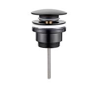 Ibergrif - M20509B Bombe Vidage avec trop plein Salle de Bain, Bonde de Lavabo Pop Up, Noir