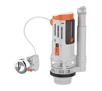 Ibergrif M20522, Mécanisme Universel WC comprenant 2 Boutons de Chasse d'Eau, Se Vide Rapidement Et Économise l'Eau, Facile à Installer, Gris