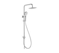Ibergrif M20706 - Colonne de Douche sans Mitigeur, avec Flexible, Tête, Douchette, Support, Chromé, Argent