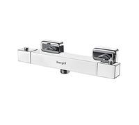 Ibergrif M21807-1 - Mitigeur Thermostatique Carré, Robinet de Douche Universal, Chromé, Argent