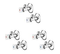 Ibergrif M22008A Robinet d’Arrêt Équerre 1/2" x 3/8", Vanne d’Angle Anti Fuite Haute Pression en Laiton Chromé, Pour WC, Lavabo, Machine à Laver, Lave-Vaisselle, Durable, Installation Facile, Lot de 2