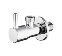 Ibergrif M22025-1/2 Robinet d’Arrêt Équerre 1/2" x 1/2", Poignée de Régulation, Chromé, pour Cuisine et Salle de Bain, Installation Facile et Entretien Simple