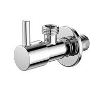 Ibergrif M22025-1/2 Robinet d'Arret de Régulation avec Poignée, Robinet Équerre (1/2" * 1/2") pour Cuisine et Salle de Bains, Chromé