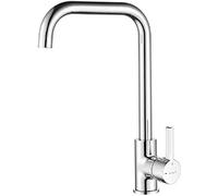 Ibergrif M22105 - Mitigeur Évier avec Bec Haut, Robinet de Cuisine, Chromé, Argent