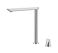 Ibergrif M22139 - Robinet de cuisine à levage, Rotatif à 360 °, Mitigeur Évier une seule poignée, robinet d'eau chaude et froide, Chromé, Argent