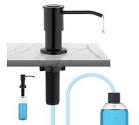 Ibergrif M34040B, Distributeur de Savon pour Évier de Cuisine avec Bouteille 500ML et Ensemble de rallonge de 1,0 m, Diffuseur Pompe Liquide, Caché Distributeur Liquide Vaisselle