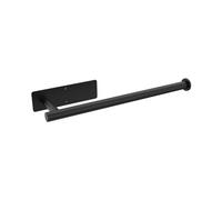 Ibergrif M34055B, Dderouleur Essuie Tout Murale, Acier Inoxydable, Installation Colle/Perçage 3M, Adapté à La Cuisine Et à La Salle de Bain, Noir