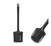 Ibergrif M34156B Brosse Toilettes WC Silicone, Balai Toilette WC, Noir