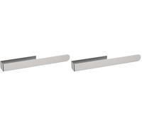 Ibergrif M34454A, Porte Serviette Salle de Bain sans Perçage, Porte-Serviettes Mural en INOX, 37 CM, Gris (Lot de 2)