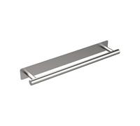 Ibergrif M34456A Porte-Serviettes adhésif 40 cm, Deux méthodes d'installation (adhésif et perçage), Porte-Serviettes pour Salle de Bain, Barre sans perçage, Acier Inoxydable, brossé