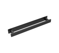 Ibergrif M34457B Porte-Serviettes adhésif 40 cm, Deux méthodes d'installation (adhésif et perçage), Porte-Serviettes pour Salle de Bain, Barre sans perçage, Acier Inoxydable, Noir