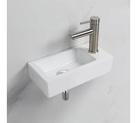 Ibergrif lavabo lave-mains suspendu en céramique blanche