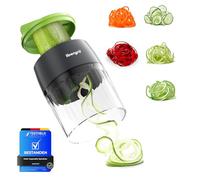 Ibergrif M522 Spiraliseur de Légumes, AméLiorée Spiraliseur de Courgettes Sans BPA, Lavable au Lave-Vaisselle, 4 en 1 Spiralizer Legume pour les courgette les Concombres
