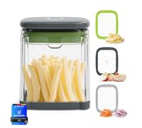 Ibergrif M523 Coupe Frite, 3 in 1 Manual Decoupe Frite, Coupe Pomme de Terre pour un Nettoyage Facile, Coupe Patate Frite pour une Coupe Rapide et Facile des Pommes de Terre, Carottes, Pommes, etc.