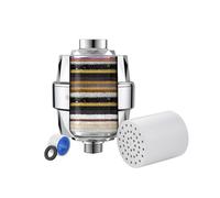 Ibergrif M91010 Filtre Douche à la Vitamine C pour Eau Dure, Avec Cartouche Remplaçable Pour Éliminer le Chlore et Les Métaux Lourds