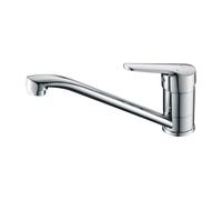Ibergrif Mitigeur d'Evier, Robinet de Cuisine Monocommande, Mitigeur Cuisine Orientable à 360°, Les Conduites d'eau Chaude et Froide et Les Accessoires Sont Complets, Laiton, Chromé, Argent-M14450