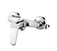 Ibergrif M12059-1 Mitigeur monocommande Douche, Robinet Douche Universel Filetage G1/2, Mitigeur de Douche Mural avec Support de Douche, Laiton, Chromé