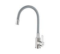 Ibergrif - Mitigeur Évier avec Bec Flexible, Robinet de Cuisine, Inox