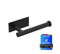Ibergrif MK34052B, Porte Papier Toilette, Support Papier Toilette Mural, 304 Acier Inoxydable Porte Rouleau Toilette, sans perçage Porte-Papier hygiénique Autocollant 3M, Noir