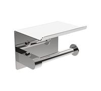 Ibergrif MK34053, Porte Papier Toilette, Support Papier Toilette Mural, 304 Acier Inoxydable Porte Rouleau Toilette, Installation avec Vis ou 3M Auto-adhésif, Argent