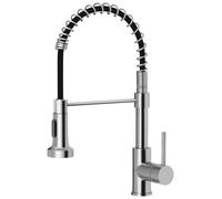 Ibergrif - Robinet de Cuisine avec Douchette Extractible, Mitigeur d'évier, Acier