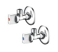Ibergrif - Robinet d'Arret de Régulation avec Poignée, Robinet de Équerre (1/2" * 1/2"), Lot de 2