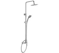 Ibergrif Star, Colonne de Douche avec Mitigeur, Tête, Douchette, Tuyau, Support, Chromé