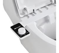 Ibergrif Toilette Japonaise non Électrique, Bidet Toilette WC Ultra Fin avec Double Buses Rétractables Autonettoyantes, Lave Fesses WC Pression d'Eau Réglable, Nettoyage Avant et Arrière