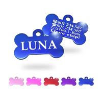 Iberiagifts - Os pour animaux de compagnie très grands XL plaque plaque médaille d'identification personnalisée pour collier chien chat animal de compagnie gravé