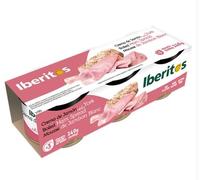 Iberitos Crème de Jambon Cuit, Pack de 2 x 3 Pots de 80g, Format Individuel
