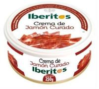 Iberitos Crème de Jambon Curado, Pot de 250g, Jambon Séché Espagnol pour Tartiner