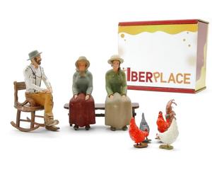 Iberplace 40029 Figurines échelle G Train de l'Ouest 1:22,5-1:25 pour train de jardin, maquettes, dioramas et modélisme - Compatible avec LGB, Pola, Preiser, Piko Accessoires dioramas Diorama Train