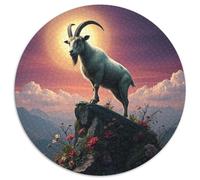 Ibex Puzzle Rond De 1000 Pièces pour animauxs Das Tier Unique Réduction du Stress Activité Familiale 1000pcs (67.5x67.5cm)