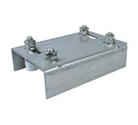 IBFM Portail Roulant Règlable avec 4 Roulettes en Plastique Ø 42 mm, Acier Galvanisé