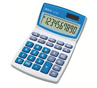 ACCO Ibico Calculatrice de bureau 210X compacte 10 chiffres Blanc/Bleu sous blister