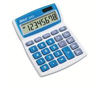 Ibico, Calculatrice de bureau 208X, compacte pour le bureau, la maison et l’école, Blanc/Bleu, 133 x 106 x 26 mm, IB410147